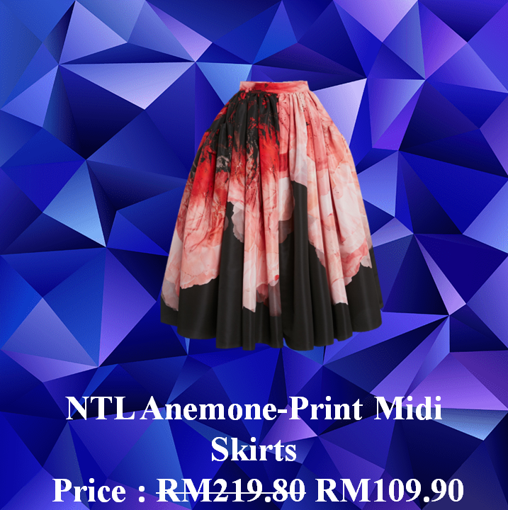 NTL Anemone-Print Midi Skirts