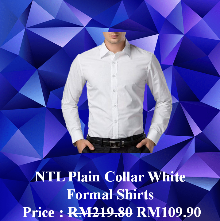 NTL Plain Collar White Formal Shirts