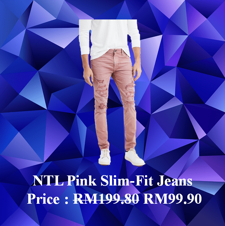 NTL Pink Slim-Fit Jeans