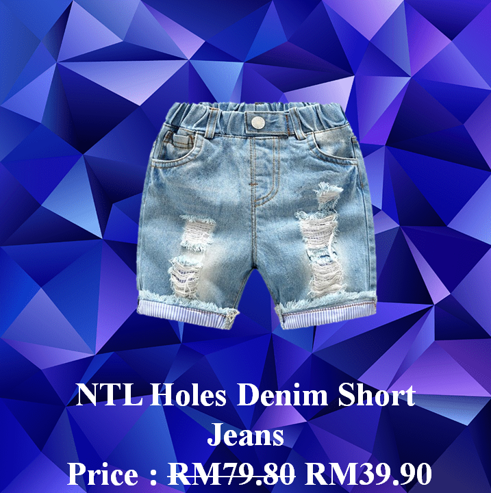 NTL Holes Denim Short Jeans