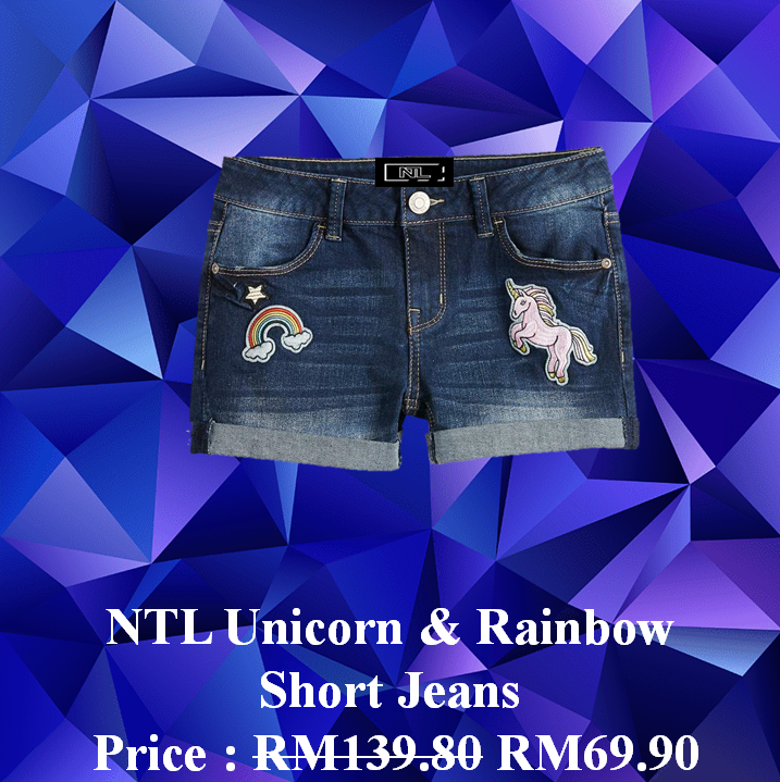 NTL Unicorn & Rainbow Short Jeans