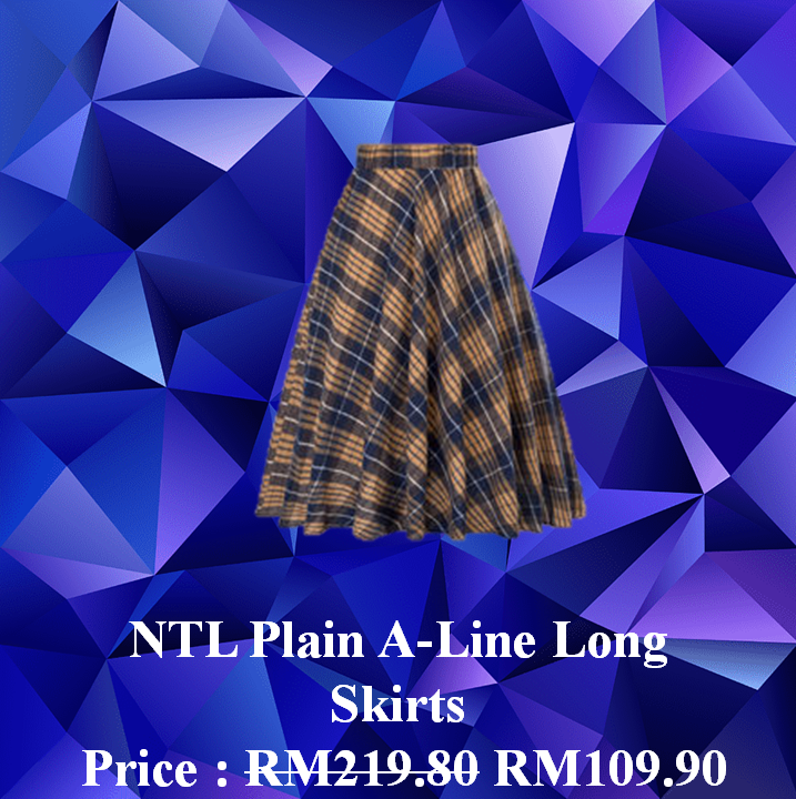 NTL Plain A-Line Long Skirts