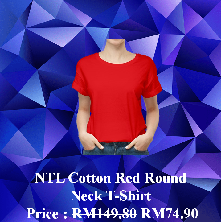 NTL Cotton Red Round Neck T-Shirt